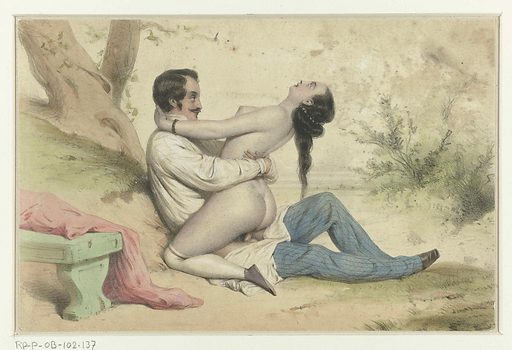 Paar genießt romantische Stimmung in der Natur