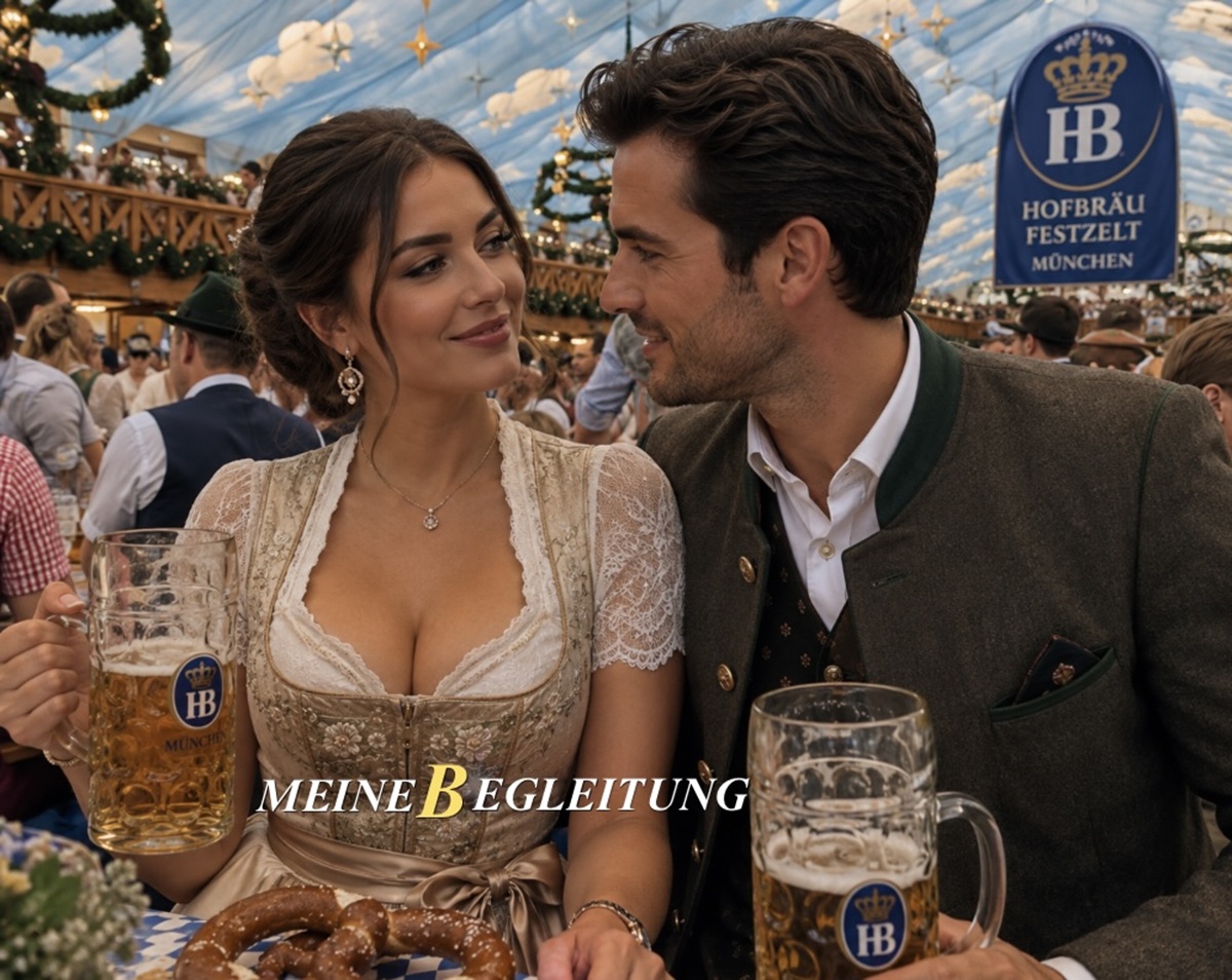 Stilvolle Begleitung während eines Besuchs auf dem Oktoberfest in München
